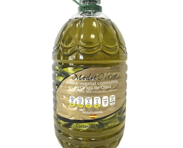 Aceite de orujo de oliva. Ideal para freír, por su gran resistencia a las altas temperaturas