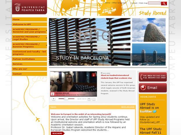 Web Universitat Pompeu. Webs, tiendas online, posicionamiento web