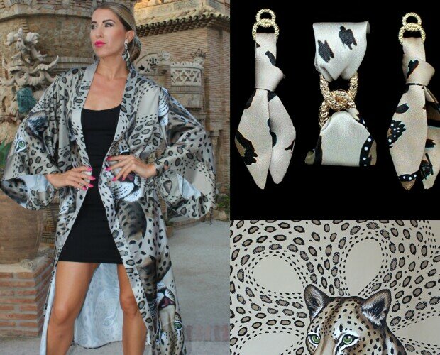 Leopardo colección de otoño. Kimonos, vestidos, pulsras, pañuelos de alta calidad hechos a mano en España.