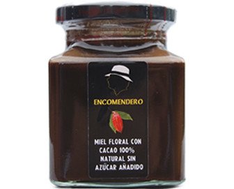Miel con cacao. Miel multifloral con cacao puro, sin azúcares añadidos