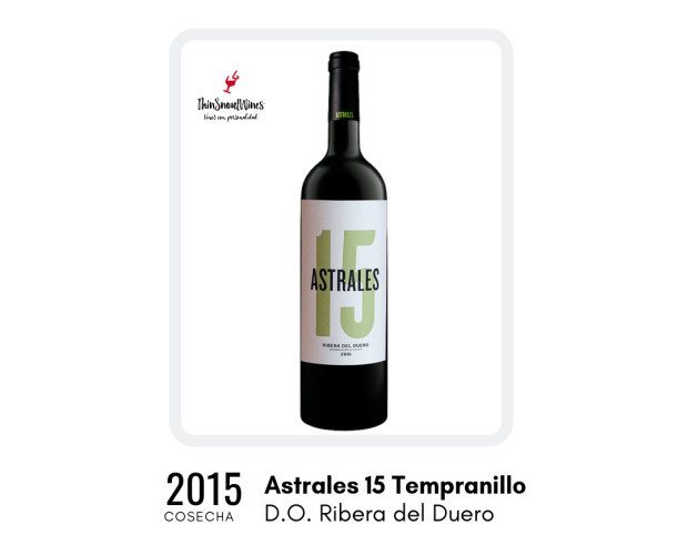 Astrales 15 Tempranillo. El vino Astrales esconde delicados aromas de ciruelas negras y cerezas picotas