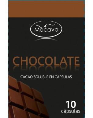 Chocolate en cápsulas. Caja de 10 cápsulas