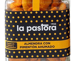 almendrasahumado. Tarro almendra con pimentón ahumado La Pastora, 150 gr. También en sabor picante