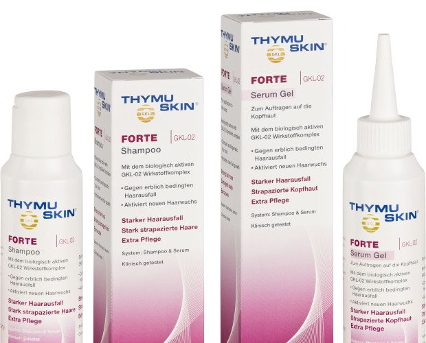 Champú y Serum Forte. Chamou y serum Thymuskin Forte para evitar la caida del cabello durante tratamientos oncologicos.Clinicamente testado.