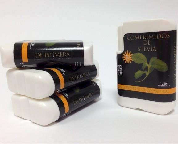 Comprimidos de stevia. 4 cajas de comprimidos de stevia