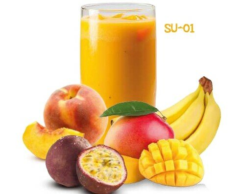 SU 01 - BONA. Smoothie: Plátano, mango, melocotón y maracuyá