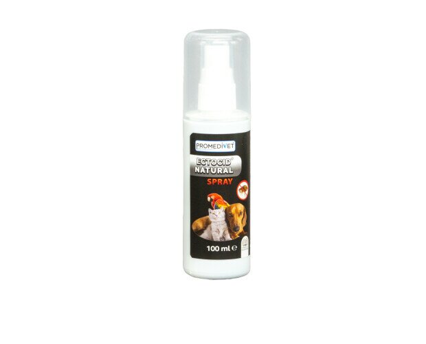Spray 100ml natural. Ectocid Spray Natural para gatos, perros y pájaros, 100 ml