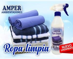 Amper Ropa limpia. Ambientador permanente aroma Ropa Limpia.