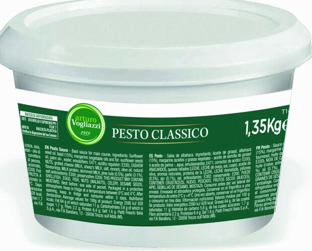 Pesto Catering. Pesto de catering, tamaño desde 90gr,135gr,400gr,1,5kg y 3,5kg