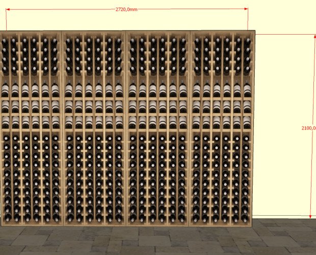 Expositor de vinos. Instalación para restaurante expositor botellero vinos