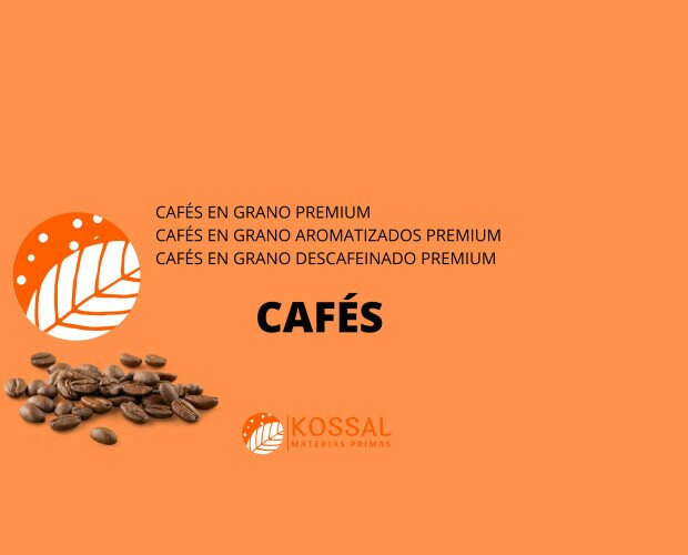 Café gourmet. Café en grano premium: aromatizado, descafeinado y normal