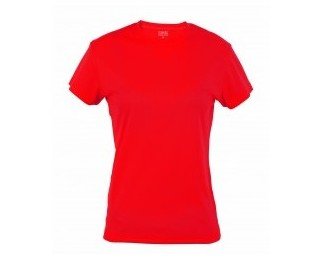 Camiseta de mujer. Camiseta técnica para mujer en material 100% poliéster