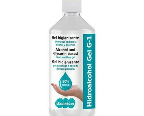 Gel Hidroalcohólico G-1. Gel antiséptico autosecante con una concentración de alcohol al 80%.