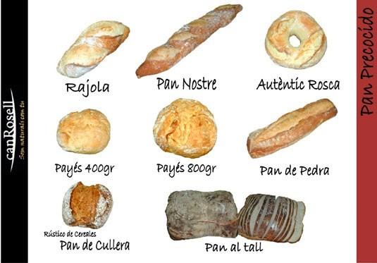 Pan precocido. Variedad de panes de primera calidad