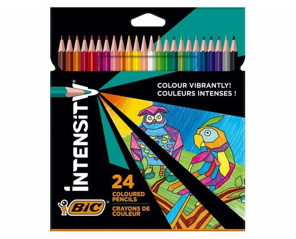 Lápices de colores. Caja de 24 unidades colores surtidos