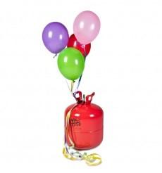 Bombona de helio+globos. Infla 50 globos de 20 cm aprox.