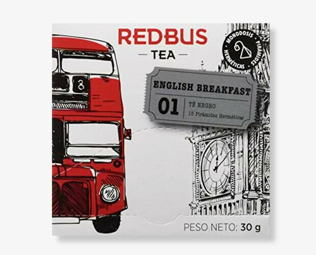 Redbus English Black Tea. Té Negro English Breakfast Redbus Tea
