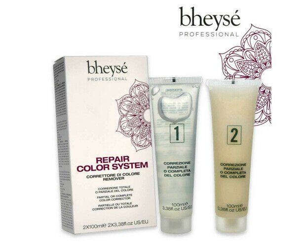 Sistema corrector de color Bheysé. Elimina parcial o totalmente el color devolviendo vitalidad y naturalidad al cabello