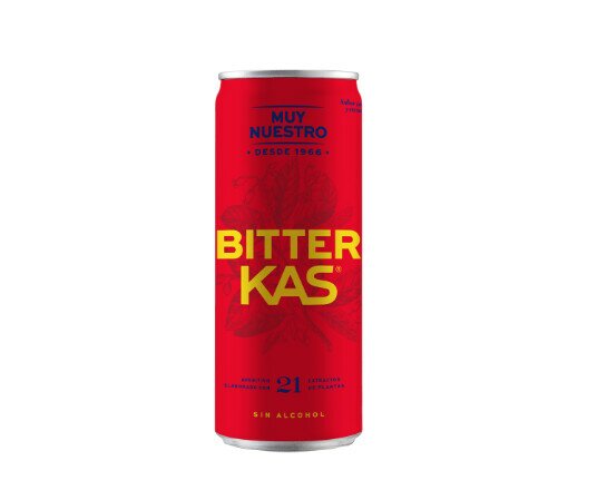 Bitter Kas. Bebida refrescante de extractos con azúcares y edulcorantes