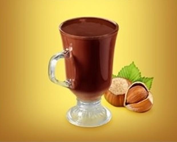 Chocolate avellana. Chocolate a la taza con avellanas sobre 30gr botes 1kg.