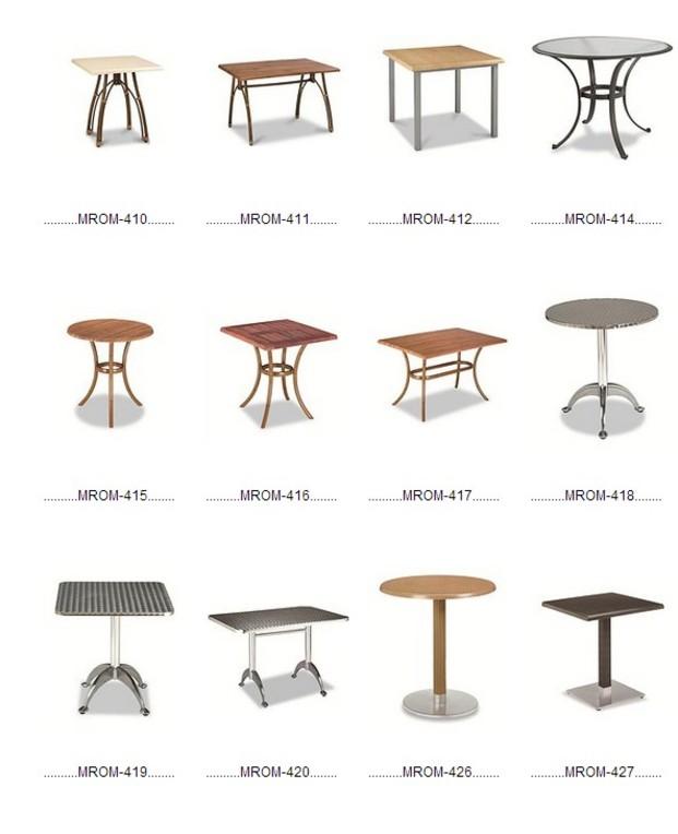 Mesas de madera. Mesas para bares y restaurantes