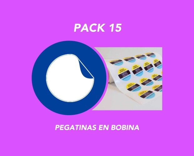 Pack 15. Pack Pegatinas en Bobina