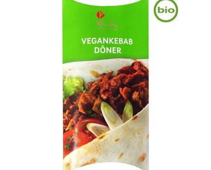 Kebab Ecológico Vegano 200 g. Una comida sana y riquísima, con ensalada y salsa, para chuparse los dedos