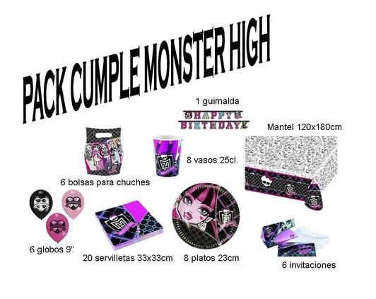 Pack Monster High. Pack para fiesta infantil