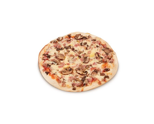 Pizza Bacon y Champinones. Exquisita pizza, ideal para meriendas