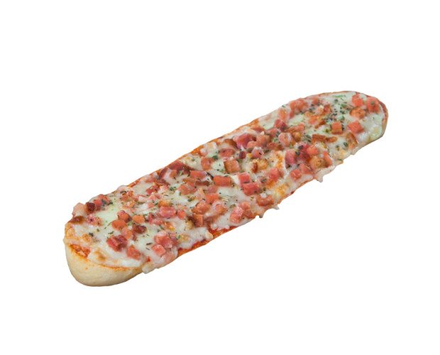 Pan Pizza Bacon. Delicioso pan pizza de bacon y queso El formato de 24 unidades