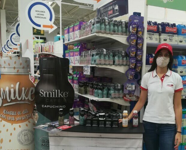 Acción promocional Smilke. Campaña promocional de lanzamiento nuevo producto en punto de venta a nivel regional