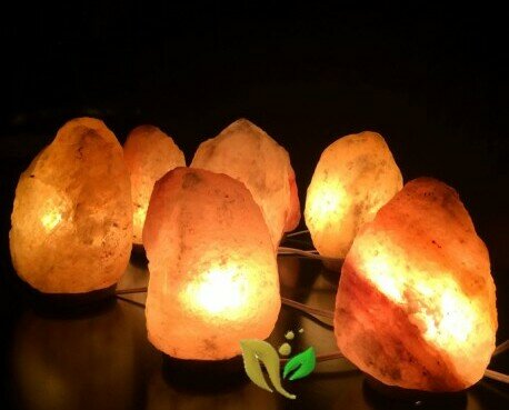 Lámparas de sal. Elaboradas a partir de rocas naturales