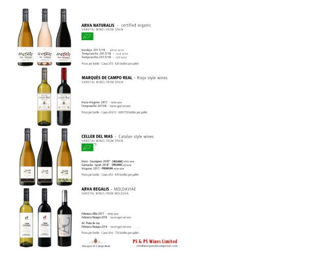 Catálogo de vinos. Para todos los gustos