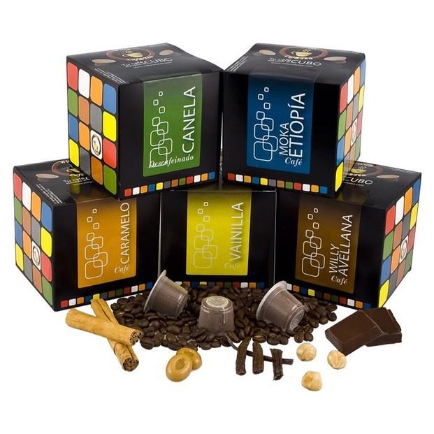 Cubos Rubik sabores. Variedad de sabores de calidad en cápsulas compatibles con Nespresso