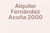 Alquiler Fernández Acuña 2000