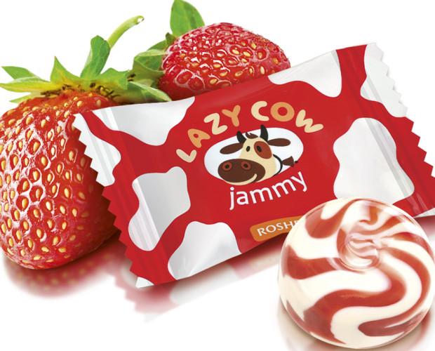 Lazy Cow Jammy. Caramelo duro con sabor a fresa