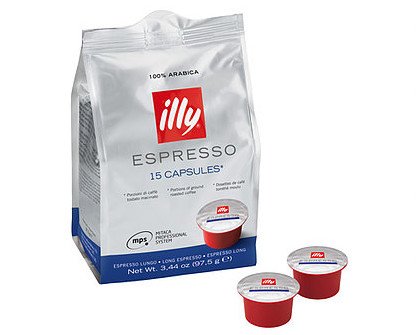 illy - Espresso Lungo. Envasado en bolsas de 15 cápsulas.
