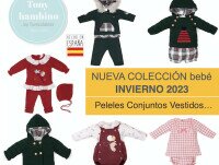Ropa para Bebé. Colección Invierno 2023/24 Tony Bambino. Hecha en España. Compra ya para tu tienda