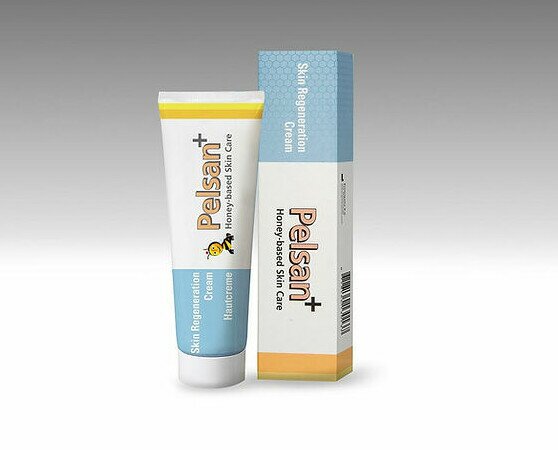 Pelsan+. Crema regeneradora de la piel con miel. Piel dañada tras insolación o radiación