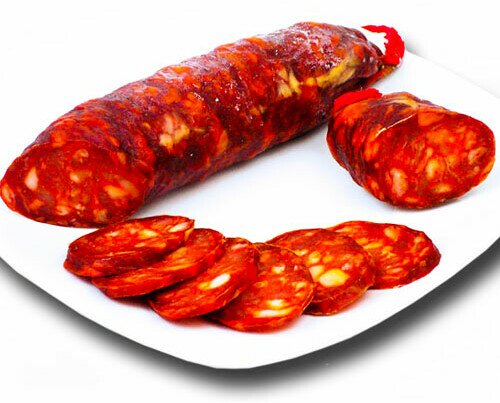 Chorizo . Ofrecemos variedad de embutidos curados