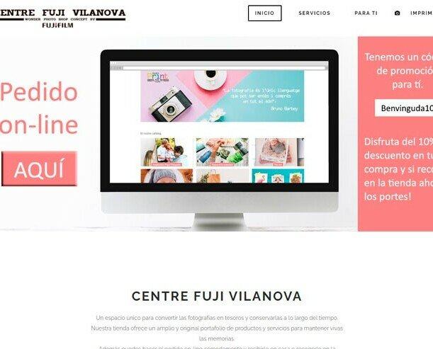Diseño web centro fuji vng. Diseño web para empresa de revelado de fotografias