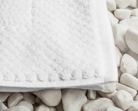 Alfombra de baño en algodón egipcio. Alfombra blanca