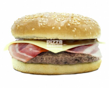 Burger Bobs. Hamburguesa de ternera y cerdo, bacon, queso edam y salsa barbacoa