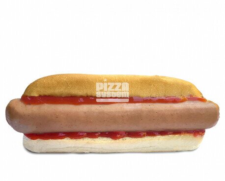 Hot Dog. Salchicha y ketchup en un clásico pan de perrito