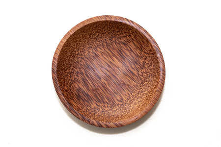 Plato redondo de madera de coco