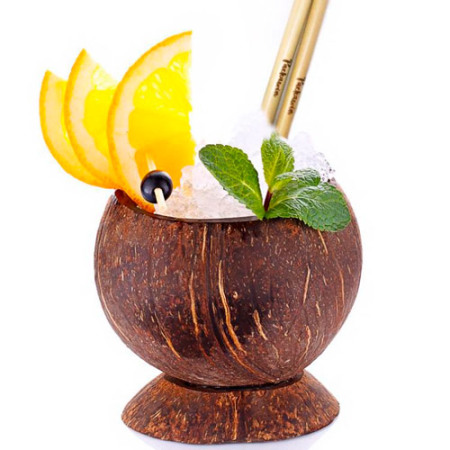 Copa coctel de coco natural