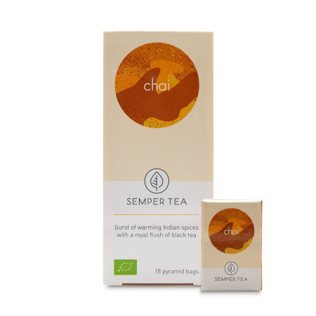 Té Chai sabor Masala orgánico bolsa pirámide Semper Tea