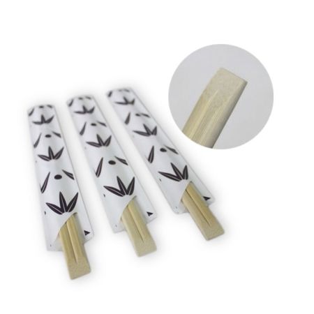 Palillos de bambú con funda de papel