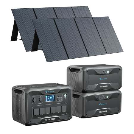 BLUETTI AC300+ 2/B300 + 2/PV350 Generador solar kit