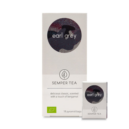 Té Earl Grey con bergamota | Pirámide biodegradable Semper Tea